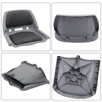 Siège de bateau de pêche pliable à dossier bas avec rembourrage en éponge épaisse, cuir PVC imperméable, sièges capitaine rabattables pour ponton