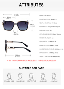 Gafas de Sol KAJILA al por Mayor, Modernas, de Diseño, con Logotipo Personalizado, Cuadradas, con Doble Puente, Protección UV400, para Hombre - Product Image 6
