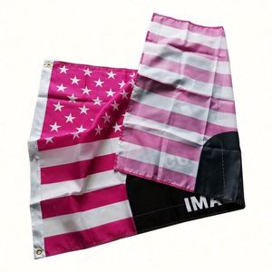 Banderas Personalizadas de Poliéster de 3x5 Pies con Texto y Bandera Rosa para Dormitorios Americanos - Product Image 1