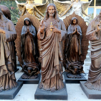 BLVE Stock extérieur Antique laiton chrétien religieux miséricorde divine Sculpture Bronze grandeur nature Christ Jésus Statues pour l'église