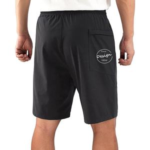 Verano personalizado liso 90 poliéster 10 Spandex secado rápido correr deportes pantalones cortos cordón tejido hombres pantalones cortos con bolsillos con cremallera - Product Image 6