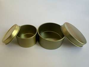 Barattoli per Candele in Latta Lucida da 8oz con Coperchio in Due Pezzi, Disponibili in Nero, Bianco e Oro, per Adesivi, Conservazione Candele e Piccoli Ornamenti - Product Image 6