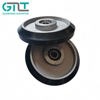 Rouleau de guidage d'ascenseur haute vitesse neuf 150*34 avec roulement 6203 et bande de roulement en PU pour pièces d'ascenseur OTS KONE Thyssen Mitsubishi
