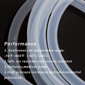 Tuyau en <span class=keywords><strong>silicone</strong></span> pur 3 mm ID X 5 mm OD (-60-200) Tuyau de qualité alimentaire 100 m pour la fabrication de bière à domicile, la fabrication de vin, l'aquaponie - Product Image 4