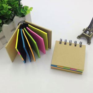 Bloc de Notas Adhesivas Fluorescentes de Cinco Colores con Espiral, Imprescindible para el Estudio y la Oficina, Regreso a Clases - Product Image 1