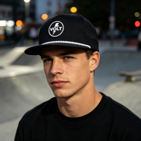 Casquette Snapback avec logo personnalisé, séchage rapide, respirante, imperméable, patch en caoutchouc avec logo VOLT, 100% polyester, découpe laser, trous perforés