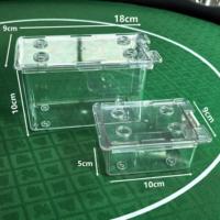 Boîte de sécurité professionnelle en acrylique transparent pour 8 jeux de cartes, avec joint inviolable, pour accessoire de tournoi de casino de Baccarat
