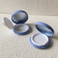Boîtier compact vide en plastique personnalisé pour cosmétiques avec miroir et support de recharge interne