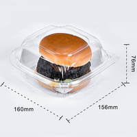 Transparent PET En Plastique Blister À Clapet Fast Food Emballage Boîte Alimentaire À Emporter Hamburger Conteneur