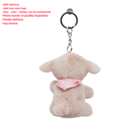 Mignon mini animaux en peluche jouets porte-clés brodé mouton sac pendentif personnalisé Kawali doux ferme poupée pour enfants cadeau Opp coton