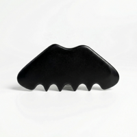 Masseur facial Gua Sha en pierre de jade naturelle, outil pour le cuir chevelu, fait main, relaxation, croissance des cheveux, logo personnalisé possible
