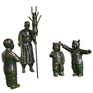 Escultura Infantil Jiahua, Figura Tradicional en Miniatura de Fibra de Vidrio, para Montar en el Suelo, Hecha a Mano - Product Image 1