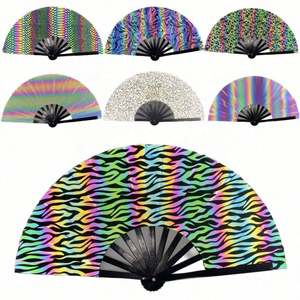 Abanicos Plegables de Bambú Personalizados con Logotipo Impreso Kpop, para Regalo, Negocios, Bodas, OEM, Arte - Product Image 3