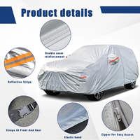 Housse de voiture en film d'aluminium, protection UV, isolation thermique, imperméable, anti-rayures, housse de voiture quatre saisons, usage général