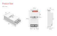 Capteur de mouvement DALI 5,8 GHz à micro-ondes avec variateur d'intensité, garantie 5 ans, relais marche/arrêt, capteur corporel intelligent à intensité variable, détection 10 m, 6 m