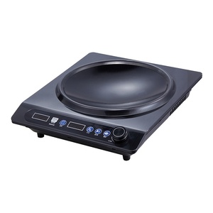 Placas de Cocción Eléctricas de Cerámica de 500W Recién Lanzadas, Superficie Cóncava, Ajuste de Cinco Niveles, Temporizador, Control Táctil Doméstico - Product Image 1