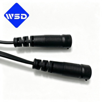 Cable de Alimentación de Doble Conductor UL2468 22AWG con Conector Jack de 2.1mm a 2 Pines, Longitud Personalizada, para Controlador LED y Cámara de Seguridad