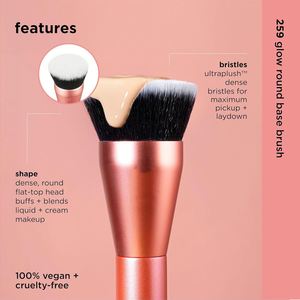 แปรงแต่งหน้าสำหรับรองพื้นแบบมืออาชีพ ขนแปรงใยสังเคราะห์ หัวแปรงแบน - Product Image 5