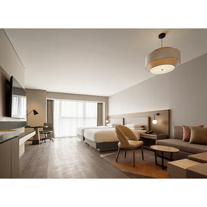 Ensemble de chambre à coucher moderne pour hôtel 5 étoiles, sur mesure, lit queen ou king size, cadre de lit, tête de lit, tables de chevet - Product Image 2