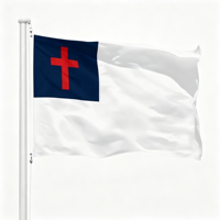Drapeau chrétien en polyester en gros, bannière religieuse pour église, chapelle, célébration de la foi, décoration, drapeau imprimé sur mesure