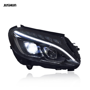 Kit de phares Jushun pour Mercedes-Benz Classe C W205 2015-2018, mise à niveau LED double lentille - Product Image 2