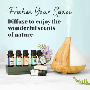 Difusor Lámpara de aromaterapia 100% Juego de regalo de aceites esenciales puros con lavanda y naranja Etiqueta privada orgánica natural de grado superior - Product Image 4