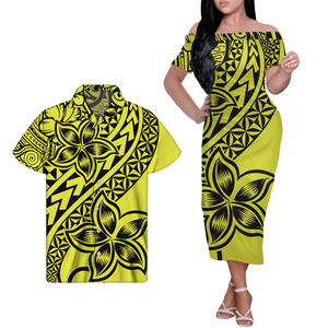 Robe de <span class=keywords><strong>tatouage</strong></span> Tribal <span class=keywords><strong>polynésien</strong></span> traditionnel Match hommes chemise en vrac surdimensionné vêtements pour femmes robe filles une <span class=keywords><strong>épaule</strong></span> robe - Product Image 2