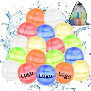 Ballons d'eau en silicone auto-scellants avec logo personnalisé, jouets bombes à eau, ballons d'eau réutilisables pour enfants, été, piscine, plage - Product Image 1