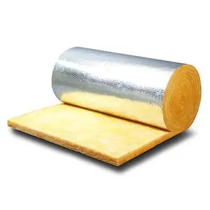 insulation flexible aluminium foil faced fiber glass wool roll isolant laine de verre 100 mm rouleau laine de verre