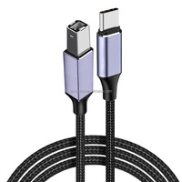 0,5 M 1M 2M 3M Tipo C 2,0 Macho a B Macho Cable Impresora Transmisión DE DATOS USB C a USB B Hembra Tipo B Escáner Impresora Kabel