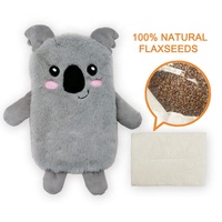 Coussin chauffant en peluche d'agneau avec graines de lin, boule d'argile de blé, utilisable au micro-ondes