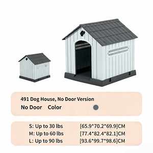 USMILEPET - Maison pour chien en plastique PP, directement de l'usine, étanche, avec porte, pour chiens de petite, moyenne et grande taille - Product Image 3