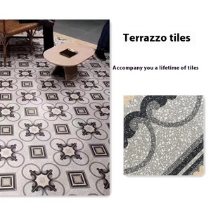 Gạch lát nền Terrazzo màu xám phong cách hiện đại Bắc Âu, chống trơn, kiểu cổ điển, dùng cho nhà ở và siêu thị, kích thước 200x200 - Product Image 3