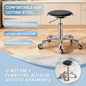 XFMC Moderne Spa Salon De Beauté Ascenseur À <span class=keywords><strong>Gaz</strong></span> Réglable Roulant Pivotant Salon De Manucure Petit Technicien Pédicure Tabouret Chaise avec Roues - Product Image 6