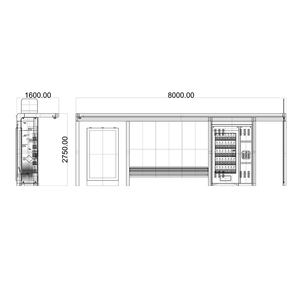 Maquette de panneau publicitaire commercial en aluminium rectangulaire pour abri de bus, pour la publicité de mobilier urbain - Product Image 6
