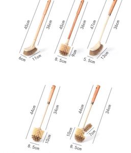 Cepillo de limpieza para inodoro de fibra de coco natural y ecológica con mango largo de haya - Product Image 3