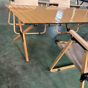 ชุดโต๊ะและเก้าอี้พับได้ Xinjingqi ทำจากเหล็ก ผ้า Oxford พกพาสะดวก ใช้สำหรับตั้งแคมป์กลางแจ้ง ชายหาด - Product Image 1