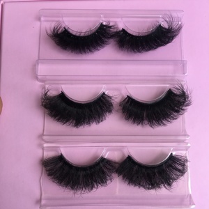 Venta al por mayor 100% Natural 3D Faux Mink Eyelash Full Strip 15mm Faux Mink Lashes Strip Proveedor 25MM 30MM - Product Image 2