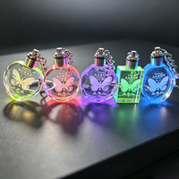 Porte-clés en cristal personnalisé, écologique et durable, gravé au laser 3D, pendentif photo, souvenir, vente en gros