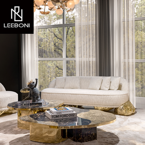 طقم أريكة فاخر لغرفة المعيشة بتصميم إيطالي راقٍ، أثاث مخصص بتصميم جديد، أريكة قماشية فاخرة قطاعية - Product Image 5