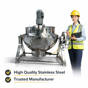 Planetary Stirring Steam Heating Jacketed Kettle Mixer <b>Machine</b> Industrial Cooking Pot - Product Image 6