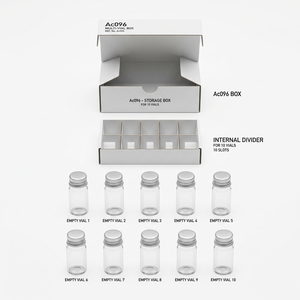 <b>10</b>-Vial Peptide Box Packaging Set Custom Lightweight Folding Cardboard Boxes for 10pcs 2ml 3ml Empty Glass Vials Factory Direct - Product Image 5