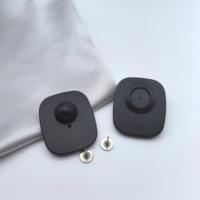 EAS 8.2Mhz Système d'alarme RF Mini carré noir antivol étiquette dure supermarché magasin de vêtements Checkpoint fait aimant en plastique ABS