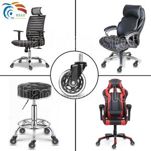 Satz von 5 PCS 3 Zoll Universal Typ <span class=keywords><strong>Transparent</strong></span> Office Chair Lenkräder 11*22 Griffs chaft <span class=keywords><strong>pu</strong></span> drehbar Bürostuhl Verriegelung rolle - Product Image 5