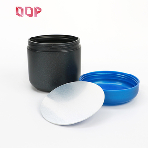 Pot en HDPE noir de qualité alimentaire 500cc 750cc 800cc avec couvercle bleu pour lait en poudre, crème cosmétique, complément alimentaire, emballage en vrac, stock disponible - Product Image 5