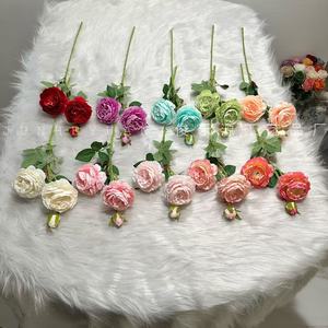 Fleur artificielle de pivoine Junheyuan, branche unique, décoration de mariage, accessoires pour la maison - Product Image 4