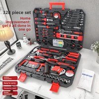 Ensemble d'outils multifonctionnels 328-en-1 avec clé hexagonale, étui rigide inclus, pour la réparation et l'entretien automobile