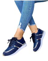 Nouvelles Baskets pour Femmes Taille Plus Européenne et Américaine, Épaisse Semelle Sport et Loisir, Lacets Avant, Chaussures de Sport Individuelles à la Mode