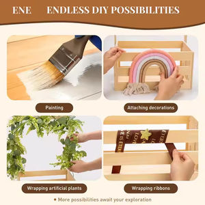 Caja de Madera para Baby Shower, Caja de Almacenamiento para Bebé con Asa, Cesta para Regalos de Baby Shower - Product Image 5