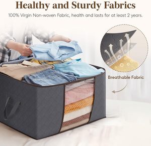 90L Large Rectangle Clothes Organizers <b>Folding</b> <b>Storage</b> <b>Box</b> for Closet - Product Image 3